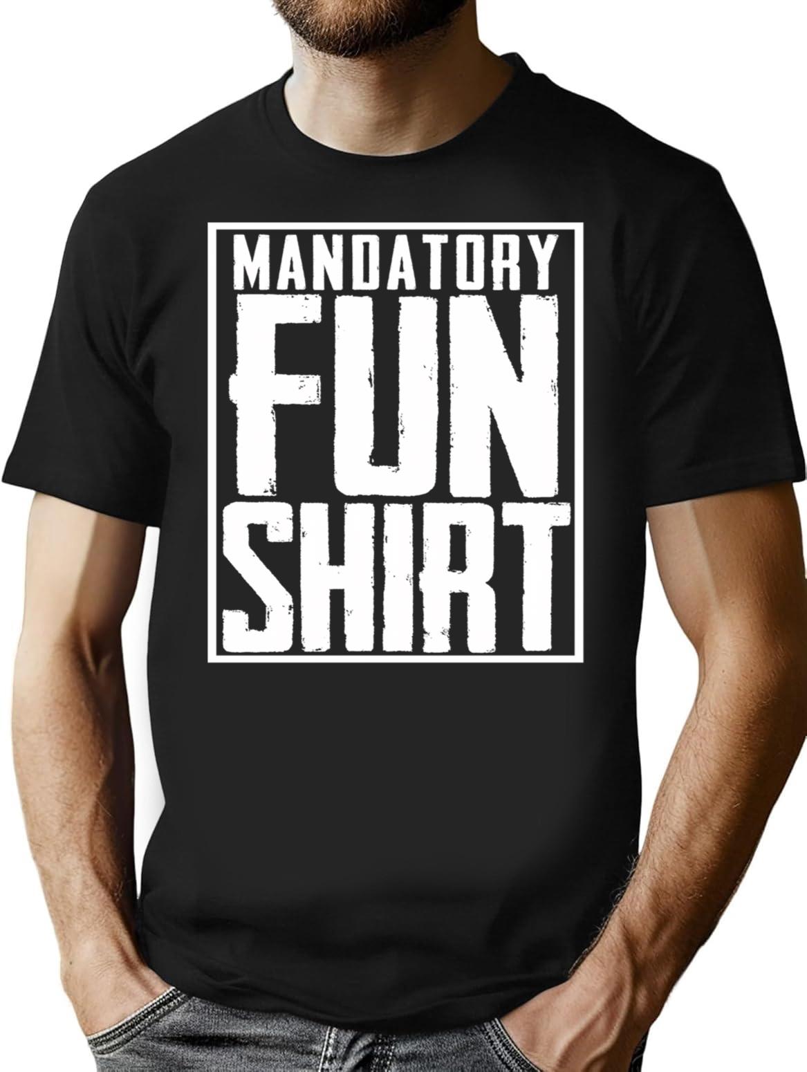 Funny Mandatory Fun Team Building Motivation Military Shirt T-Shirt - Black