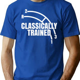 Funny Manual Column Shift Three Speed Transmission 3 Pedals T-Shirt - Blue