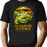 Funny Meme Florida Alligator Alcatraz Ice 2025 Black T-Shirt - Black