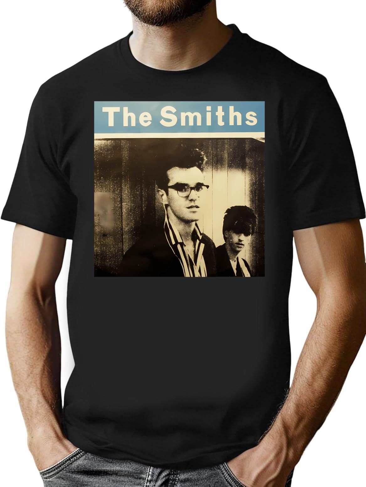 Funny Men Retro Smiths Vintage Awesome For Music Fan T-Shirt - Black