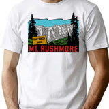 Funny Mt. Rushmore Backside Decal T-Shirt - Sarcastic Humor Graphic Tee - White