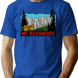 Funny Mt. Rushmore Backside Decal T-Shirt - Sarcastic Humor Graphic Tee - Blue