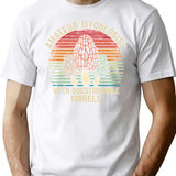 Funny Mushroom Forager Gift Amateur Mycologist With Questionable Morels In Vintage Style T-Shirt - White
