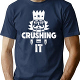 Funny Nutcracker Vintage Christmas Nutcracker Crushing It T-shirt - Navy