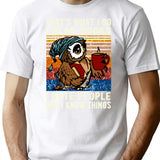 Funny Owl That's What I Do I Read Books I Hate People And I Know Things Gift T-Shirt - White