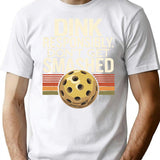Funny Pickleball Vintage T-Shirt - Retro Graphic Casual Tee - White