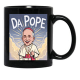 Funny Pope Da Pope Black Coffee Mug - Black