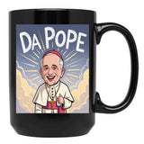 Funny Pope Da Pope Black Coffee Mug - Black