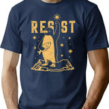 Funny Protest Against Tariffs Resist Penguin T-Shirt - Navy