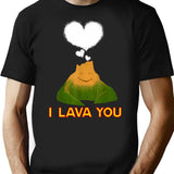 Funny Quote I Lava You T-Shirt - Retro Graphic Tee for Men & Women - Black