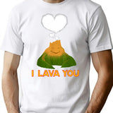 Funny Quote I Lava You T-Shirt - Retro Graphic Tee for Men & Women - White