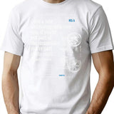 Funny Quote Steamroller Tech Drawing T-Shirt - Retro Graphic Tee for Men & Women - White