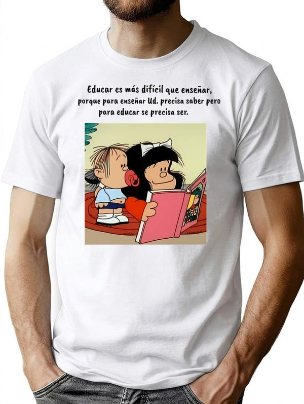 Funny Quotes In Spanish With Mafalda T-Shirt - White
