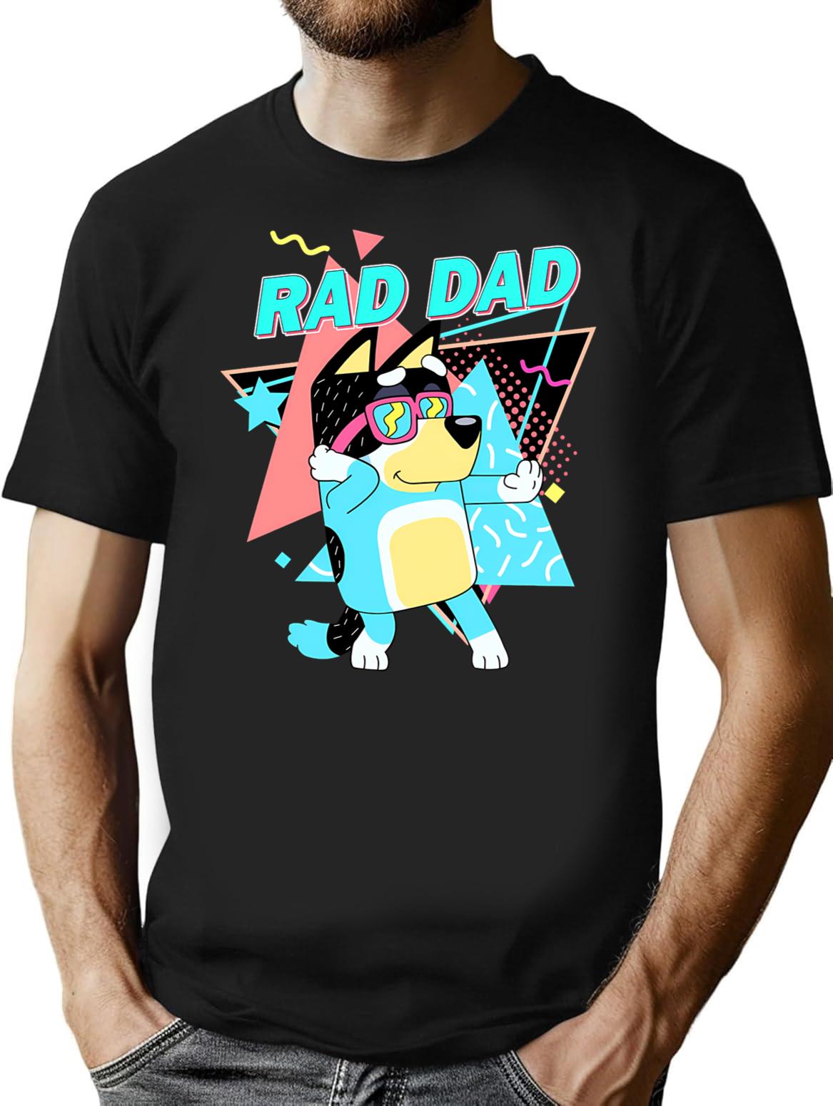Funny Rad Dad Fathers Day Cool Dad T-Shirt - Black