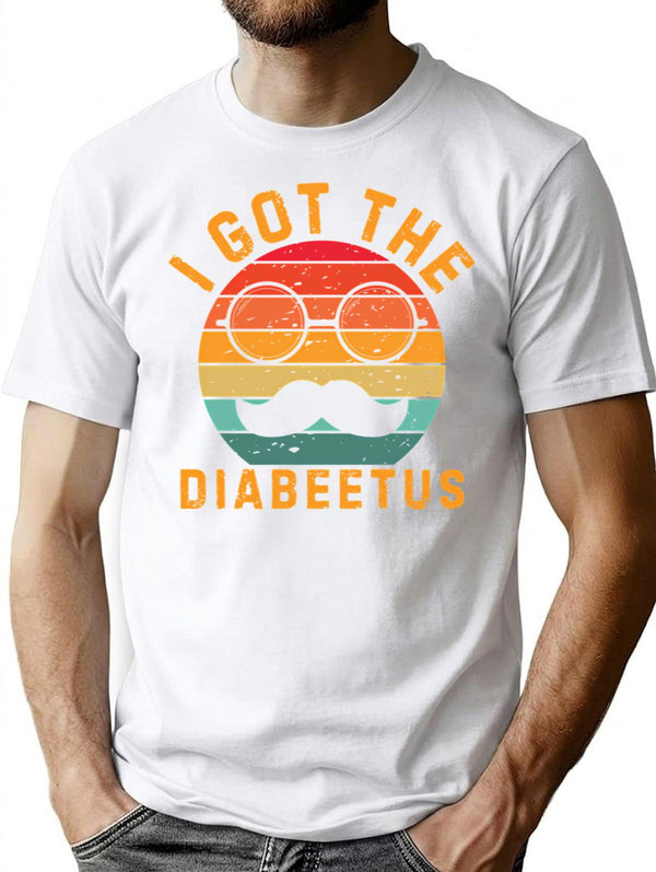 Funny Retro I Got The Diabeetus Diabetes Type 1 2 Awareness (1) T-Shirt - White