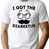 Funny Retro I Got The Diabeetus Diabetes Type 1 2 Awareness T-Shirt - White