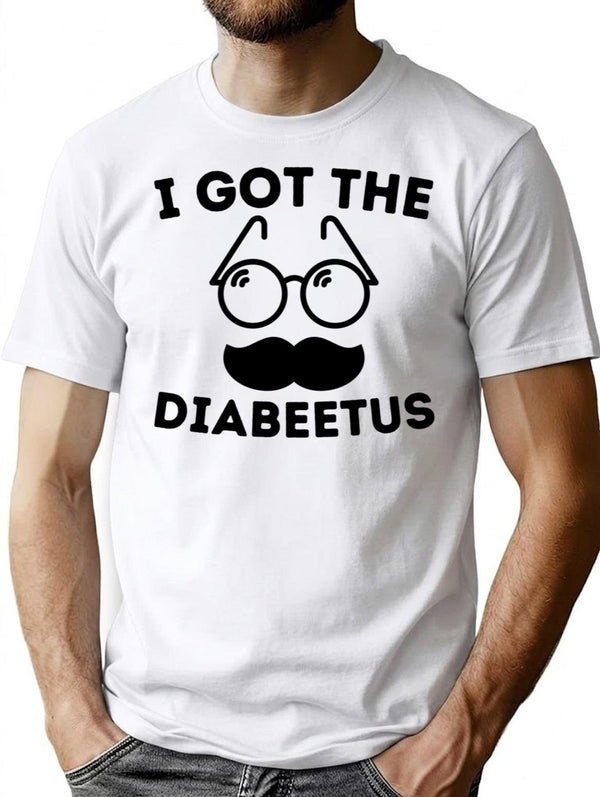 Funny Retro I Got The Diabeetus Diabetes Type 1 2 Awareness T-Shirt - White