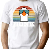 Funny Retro Pilot Goose T-Shirt - Sarcastic Humor Graphic Tee - White