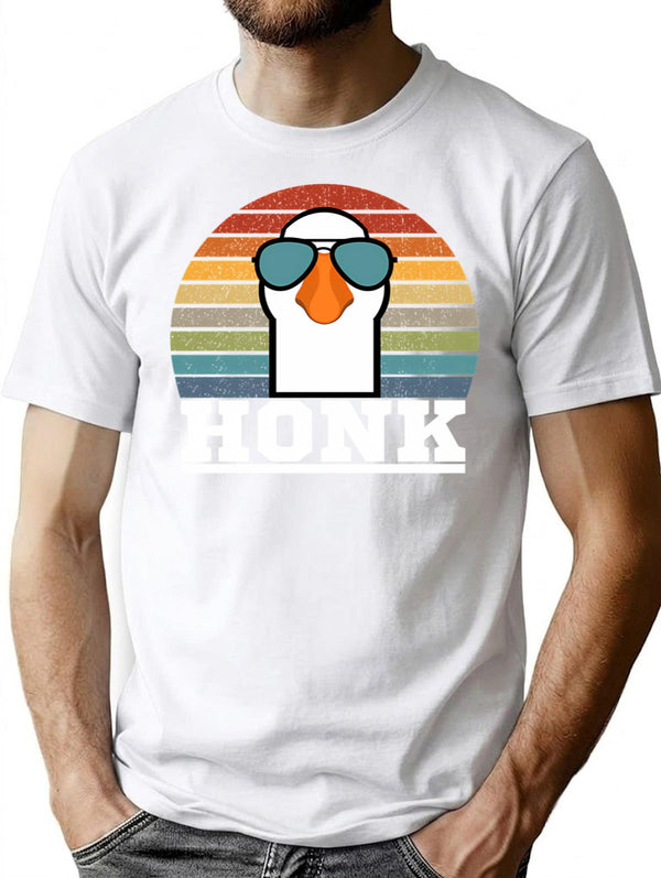 Funny Retro Pilot Goose T-Shirt - Sarcastic Humor Graphic Tee - White