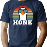 Funny Retro Pilot Goose T-Shirt - Sarcastic Humor Graphic Tee - Navy