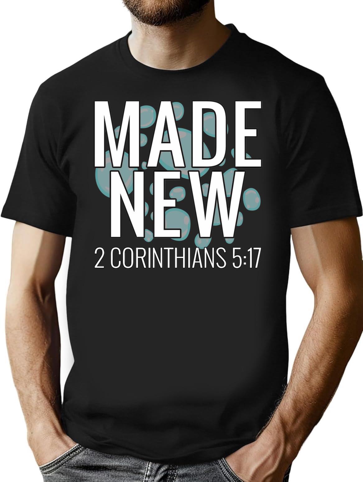 Funny Retro Vintage Baptism T-Shirt - Retro Graphic Casual Tee - Black