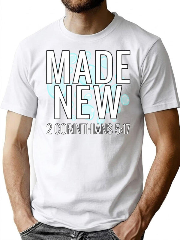 Funny Retro Vintage Baptism T-Shirt - Retro Graphic Casual Tee - White