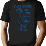 Funny Retro Vintage Meme Silly Goose On The Loose T-Shirt - Black