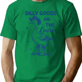 Funny Retro Vintage Meme Silly Goose On The Loose T-Shirt - Green