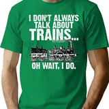 Funny Retro Vintage Railroad Engineer T-Shirt - Retro Graphic Casual Tee - Green
