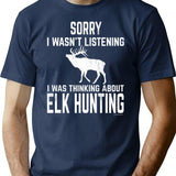 Funny Rocky Mountain Elk Hunting Design For All Wapiti Fans T-Shirt - Navy