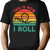 Funny Rollercoaster Gift This Is How I Roll Rollercoaster Retro Vintage - Roller Coaster Amusement Lover T-Shirt - Black