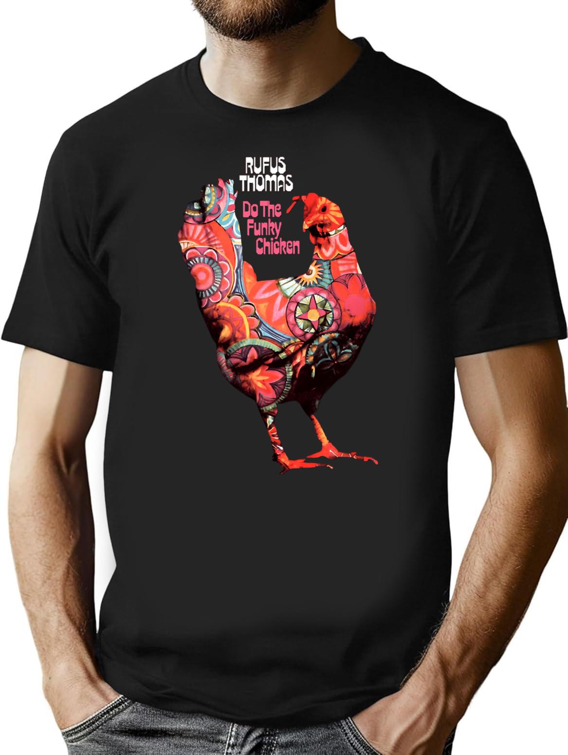 Funny Rufus Thomas Mens Womens Funky Chicken T-Shirt - Black