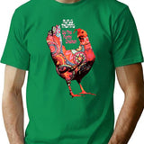 Funny Rufus Thomas Mens Womens Funky Chicken T-Shirt - Green