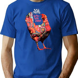 Funny Rufus Thomas Mens Womens Funky Chicken T-Shirt - Blue