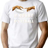 Funny Rugby Quote Vintage Design Gift Give Blood Play Rugby T-Shirt - White