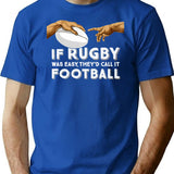 Funny Rugby Quote Vintage Design Gift Give Blood Play Rugby T-Shirt - Blue
