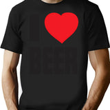 Funny Shirt - I Love Beer T-Shirt - Black