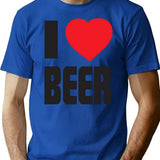 Funny Shirt - I Love Beer T-Shirt - Blue