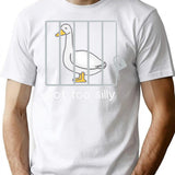 Funny Silly Goose Got Too Silly T-Shirt - White