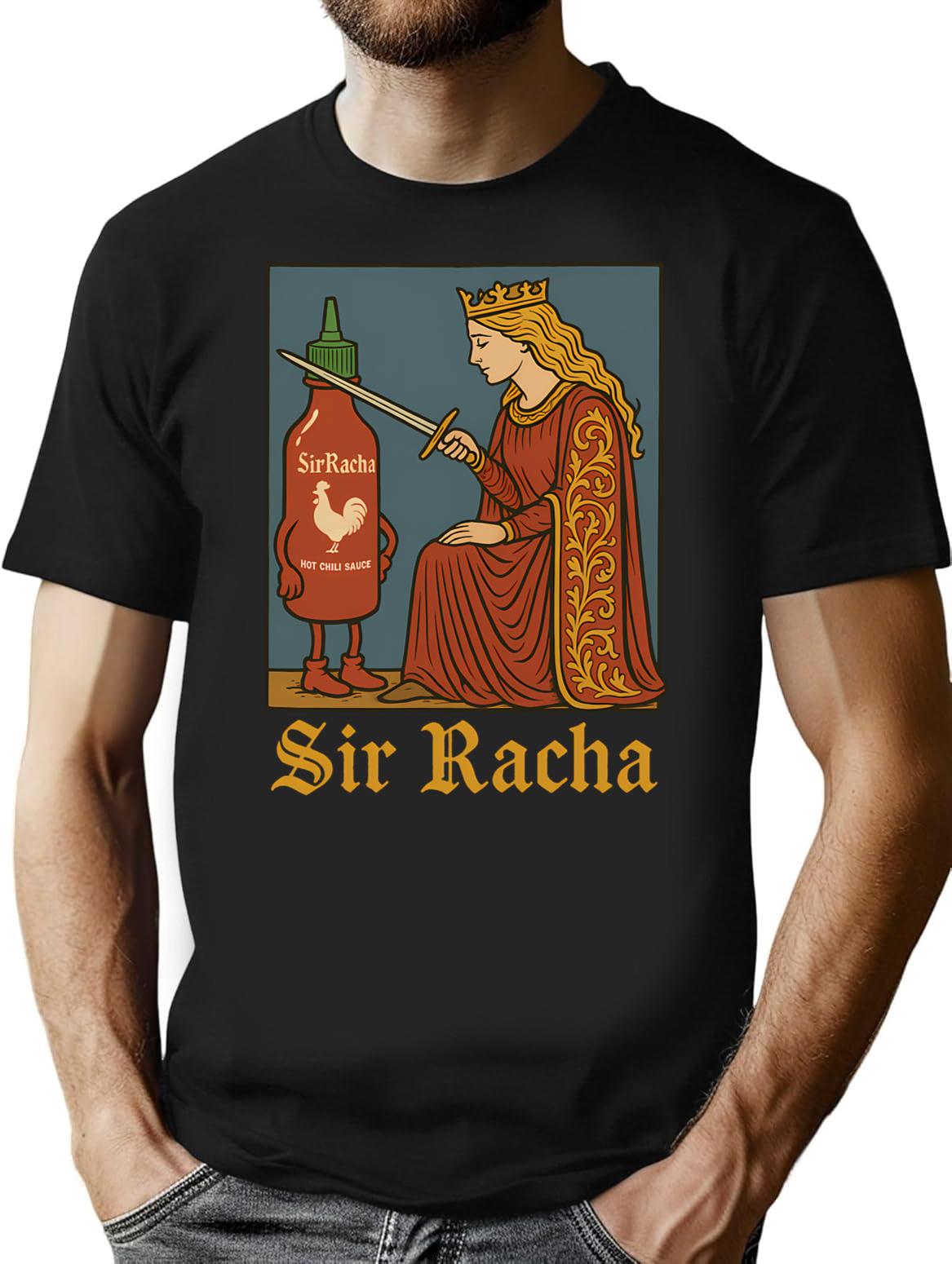 Funny Sir Racha T-Shirt - Sarcastic Humor Graphic Tee - Black
