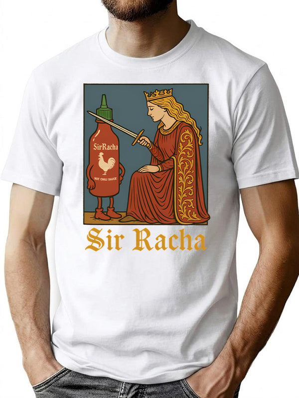 Funny Sir Racha T-Shirt - Sarcastic Humor Graphic Tee - White
