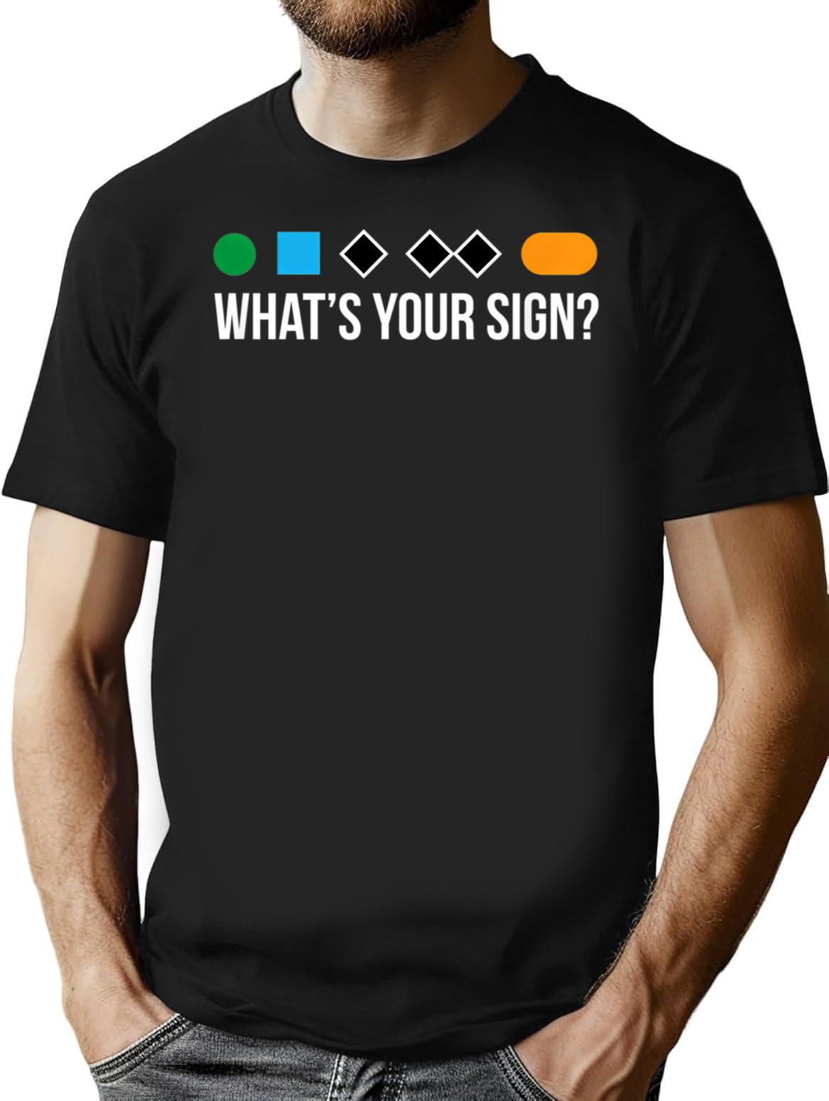 Funny Ski Skier Or Snowboard What's Your Sign Gift T-Shirt - Black