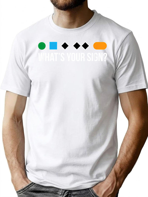 Funny Ski Skier Or Snowboard What's Your Sign Gift T-Shirt - White