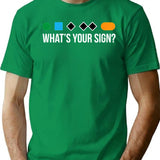 Funny Ski Skier Or Snowboard What's Your Sign Gift T-Shirt - Green