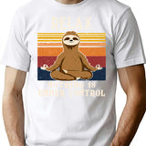 Funny Sloth Yoga Retro Vintage Gift T-Shirt - White