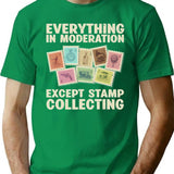 Funny Stamp Collecting Cool Stamp Collector T-Shirt - Green