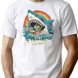 Funny Stay Positive T-Shirt - Sarcastic Humor Graphic Tee - White