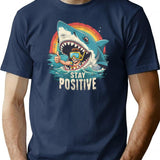 Funny Stay Positive T-Shirt - Sarcastic Humor Graphic Tee - Navy
