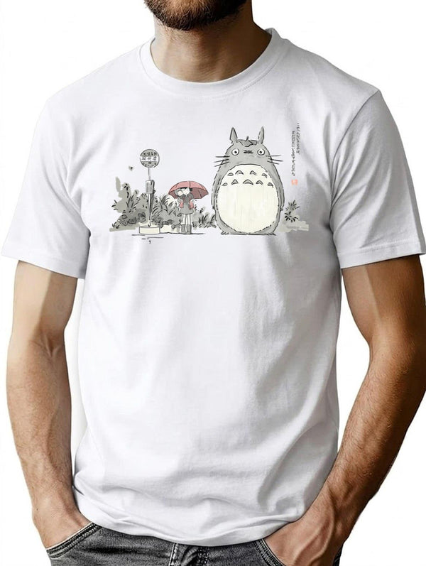 Funny Stop Manga Style Bus T-Shirt - Sarcastic Humor Graphic Tee - White