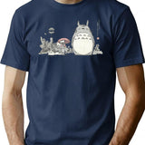 Funny Stop Manga Style Bus T-Shirt - Sarcastic Humor Graphic Tee - Navy